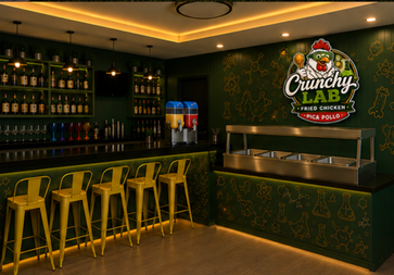 Crunchy LAB counter and bar area